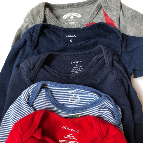 5 asstorted long sleeve onesies 3-6m - Picture 8 of 8